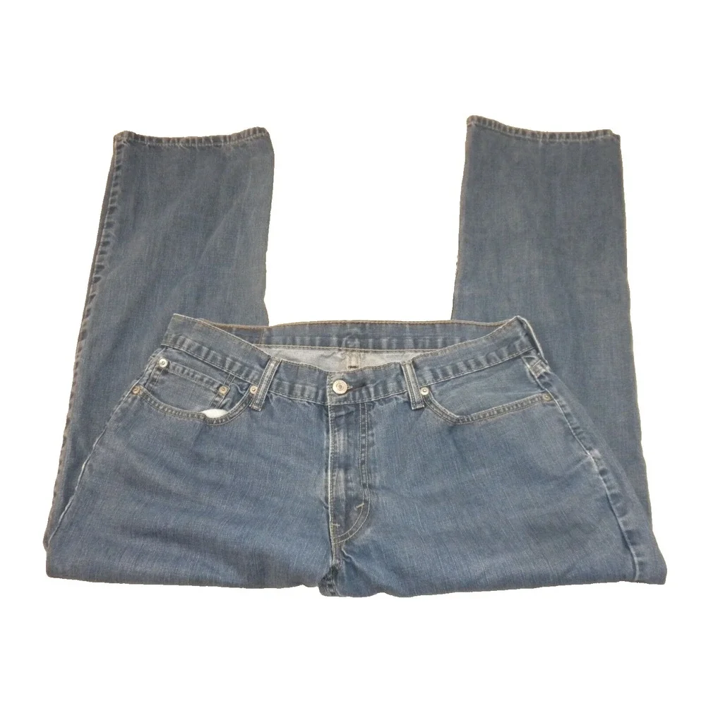 Levi's 514 Mens Jeans 36x30 Blue Denim Slim Straight Fit Low Rise Stretch Modern